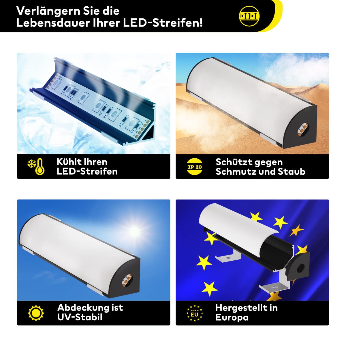 Alumino | Profilé En Aluminium LED Blanc - Profilé En Saillie 200