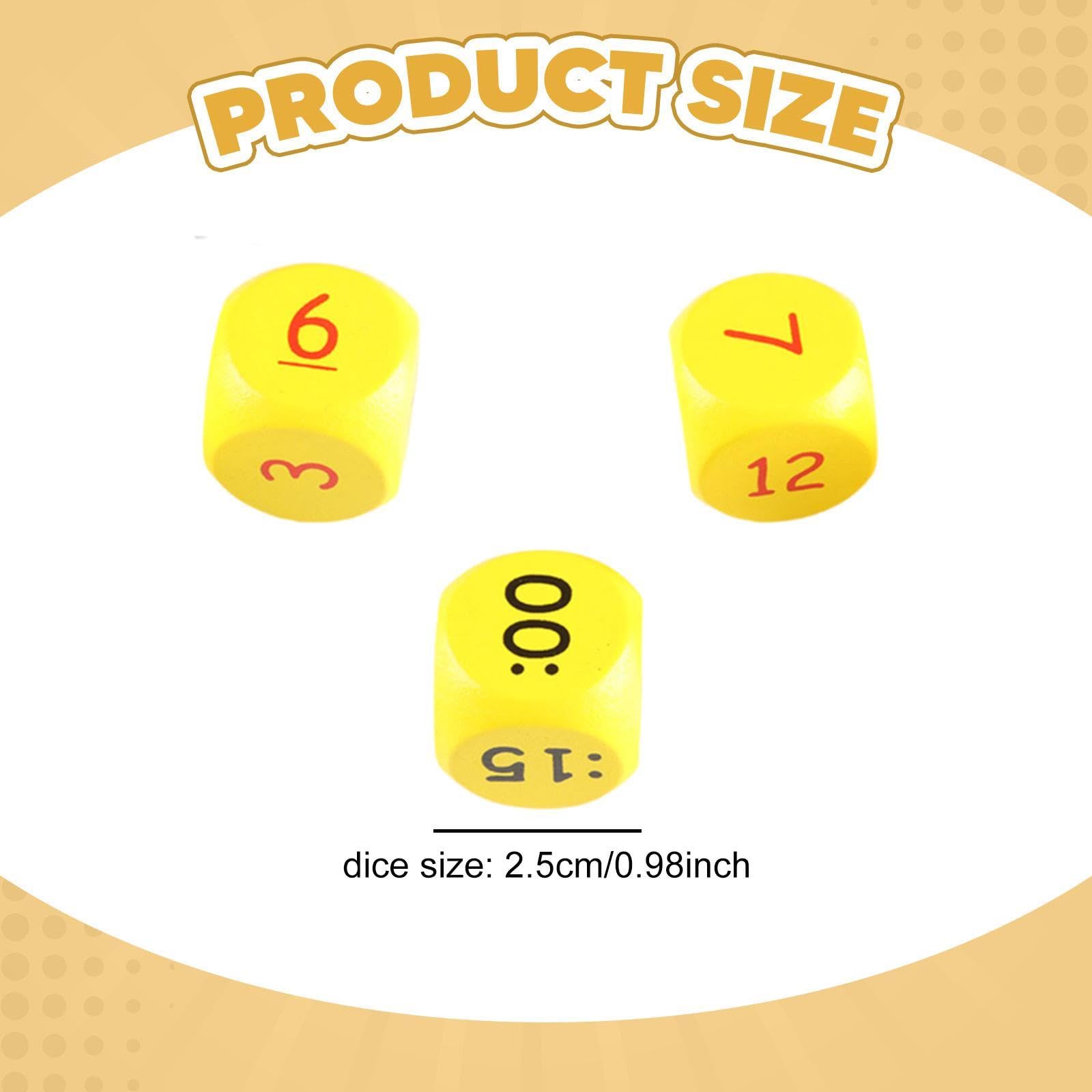 MERISHOPP 3Pcs Telling Time Dice Children Wooden Time Teaching Aids for Primary School-image-33