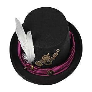 Amazon.co.jp: ゴシックシルクハットスチームパンク帽子パンク