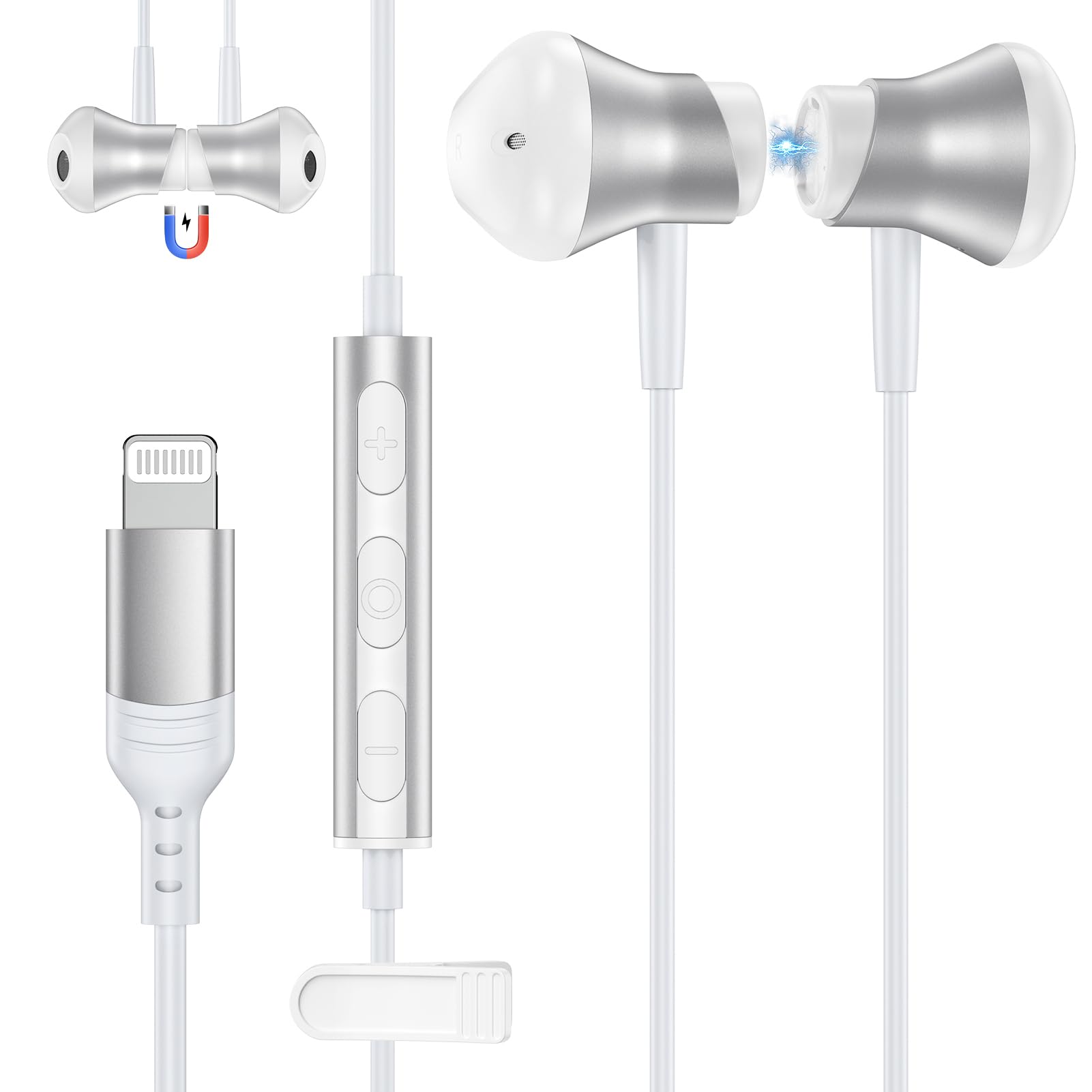 Amazon.co.jp: iPhone イヤホン 有線 ライトニング 「2025改良型