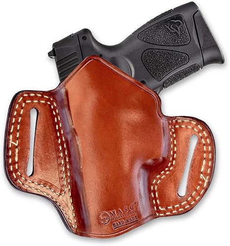 Miniatura 5 de Premium The Ultimate - Funda de piel para panqueques OWB, parte superior abierta, se adapta a Taurus G3c 0.354 in Compact 3.20'' BBL, dibujo a mano