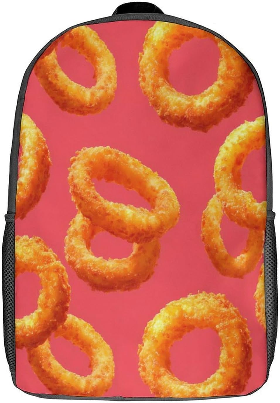 Onion Rings Travel Backpack 17 Inch Casual Daypack Bag with Adjustable Shoulder Straps