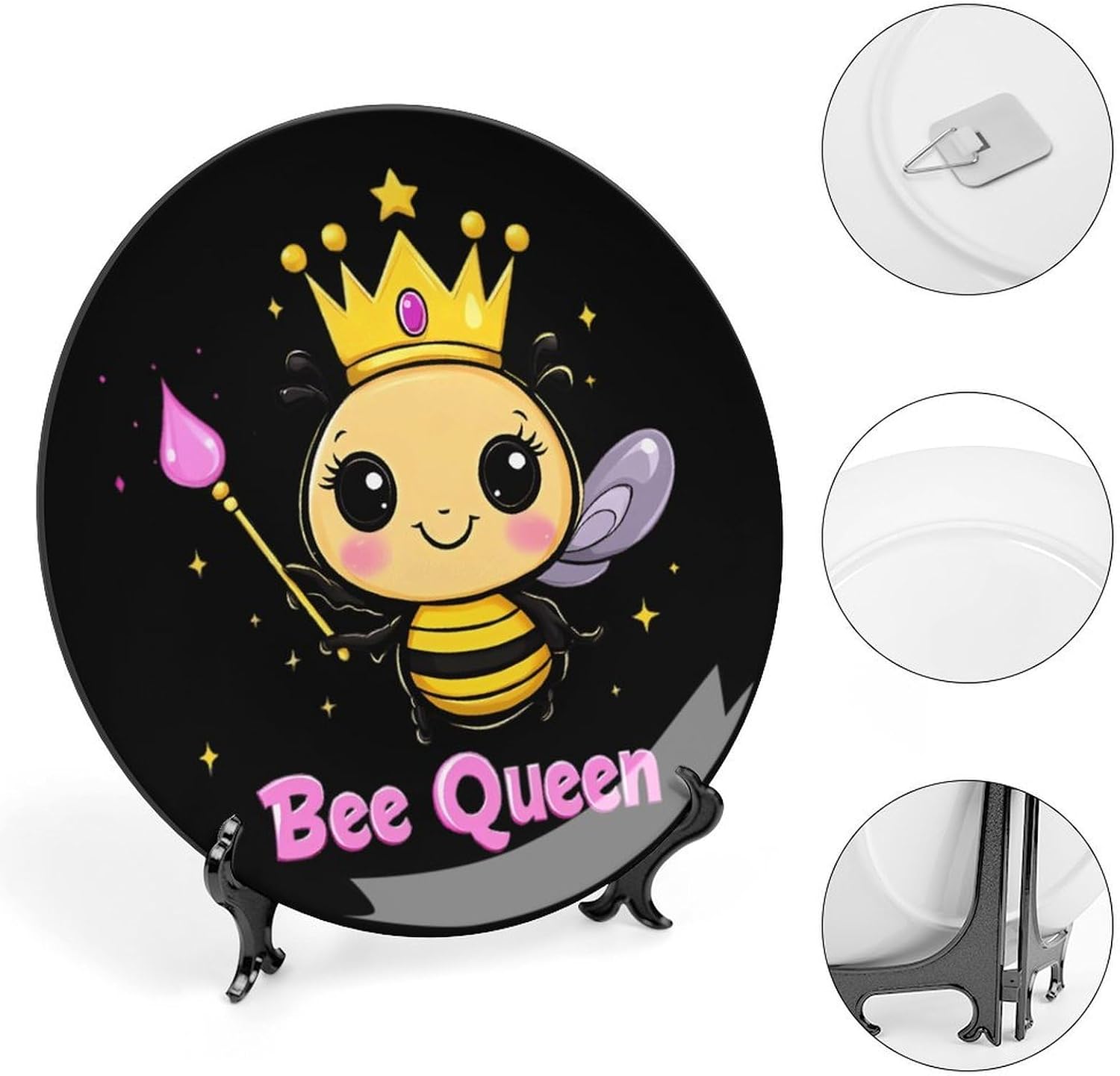 Queen and Bee Bone China Decorative Porcelain Plates Dinnerware Ornaments