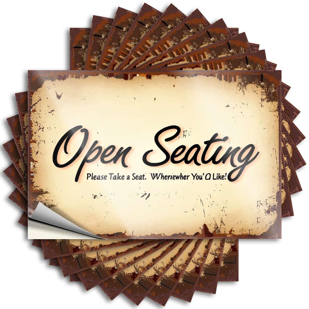 Fzfn Men's Colour Open Seating. Take Any Seat. Sticker Love Self Adhesive | Cozy Door Vinyl Sticker Pack For Gamers(12X18cm)