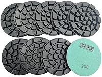 Vista 15 de DT-DIATOOL Almohadillas de Pulido de Piso de Diamante con Enlace de Resina para Piso de Terrazo Diámetro 4 Pulgadas Grano 200 Paquete de 6