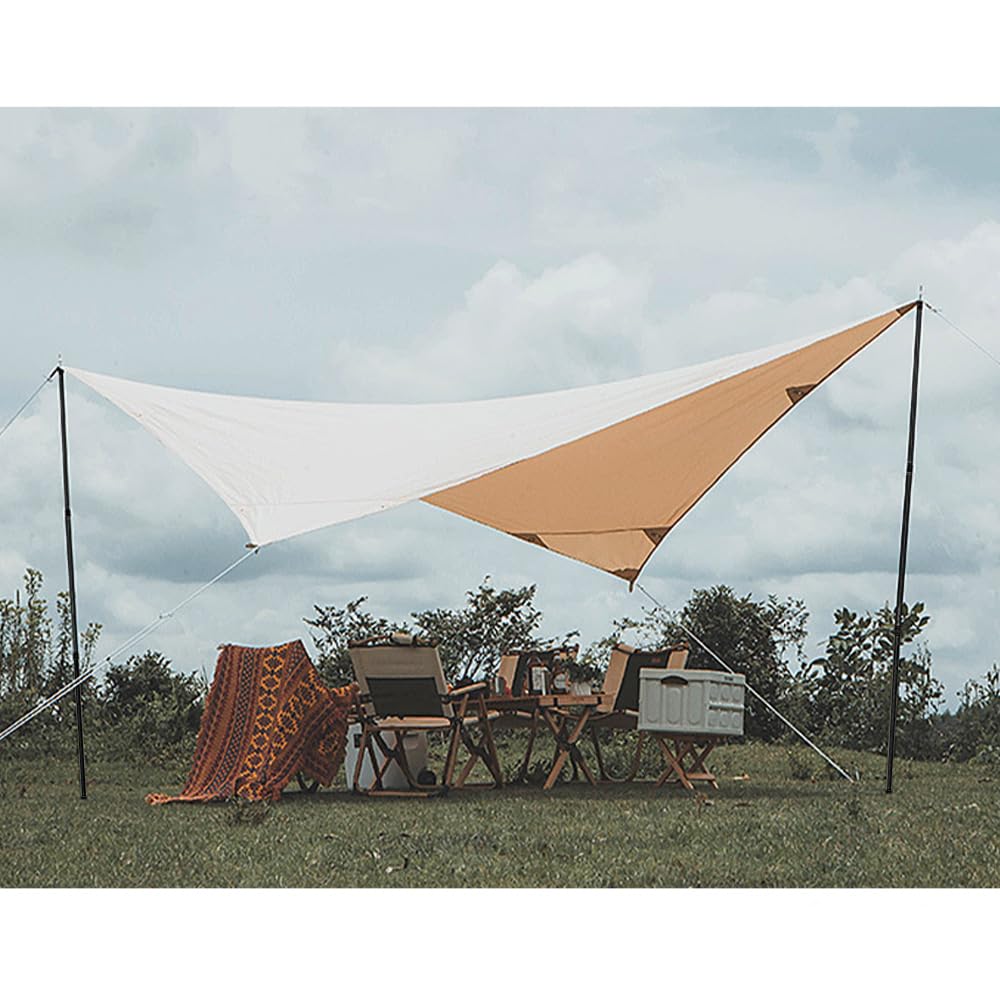 Wakects Teleskopstange, Camping Tarp Stangen, Aluminium 6061 Starke verstellbare Teleskopstange mit Schloss-System, für Unterstand, Hängematte Regen fliegen, Markise (3meter)