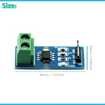 3 Pcs ACS712 5A/20A/30A Range Current Sensor Detector Module with Indicator Light 30A Hall Current Sensor Compatible with for Arduino Raspberry Pi ESP32 STM (30A)