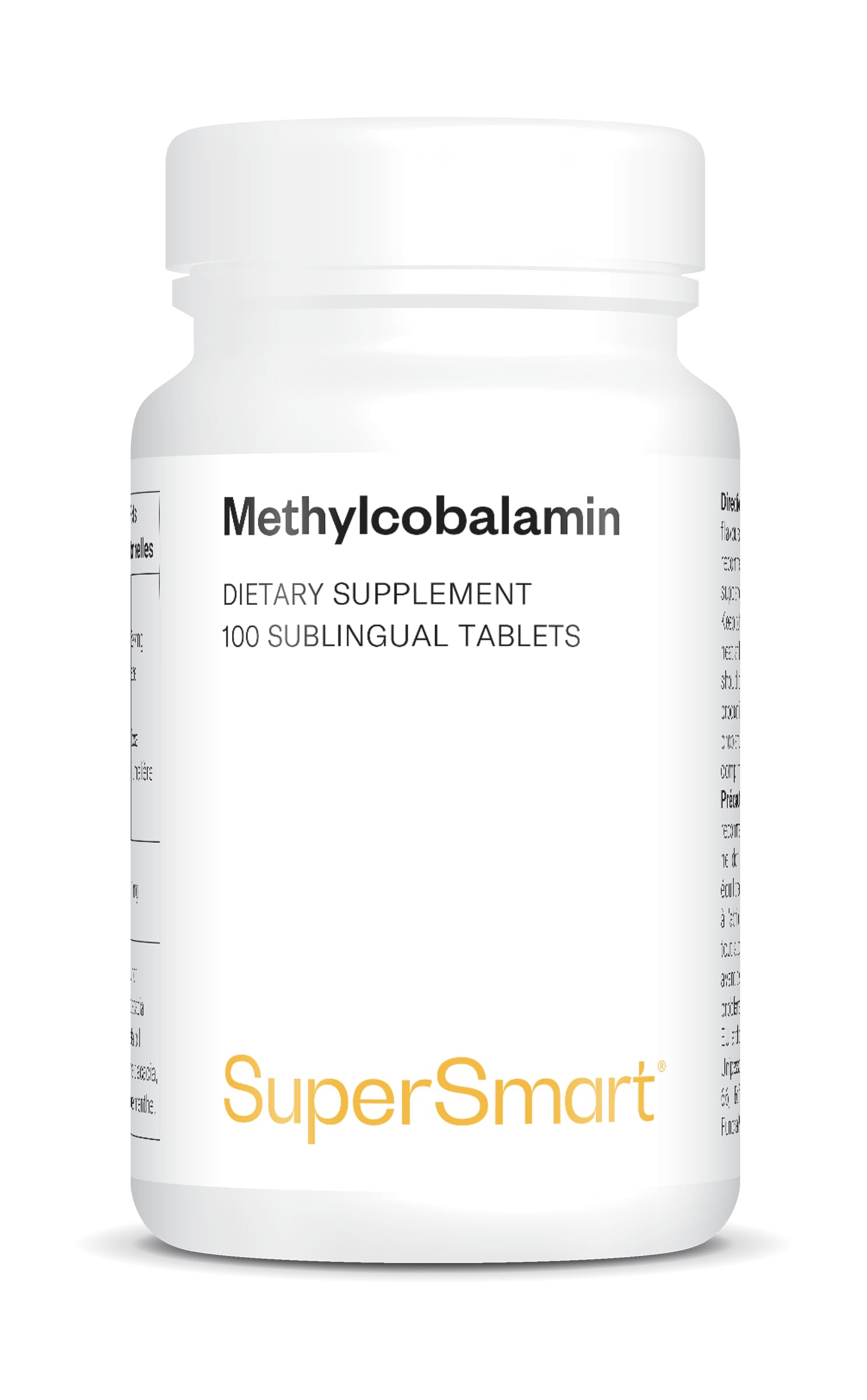 Supersmart Methylcobalamine Sublingual La Forme de Vitamine B12 la plus Optimale – Optimise le Fonctionnement du Système Nerveux