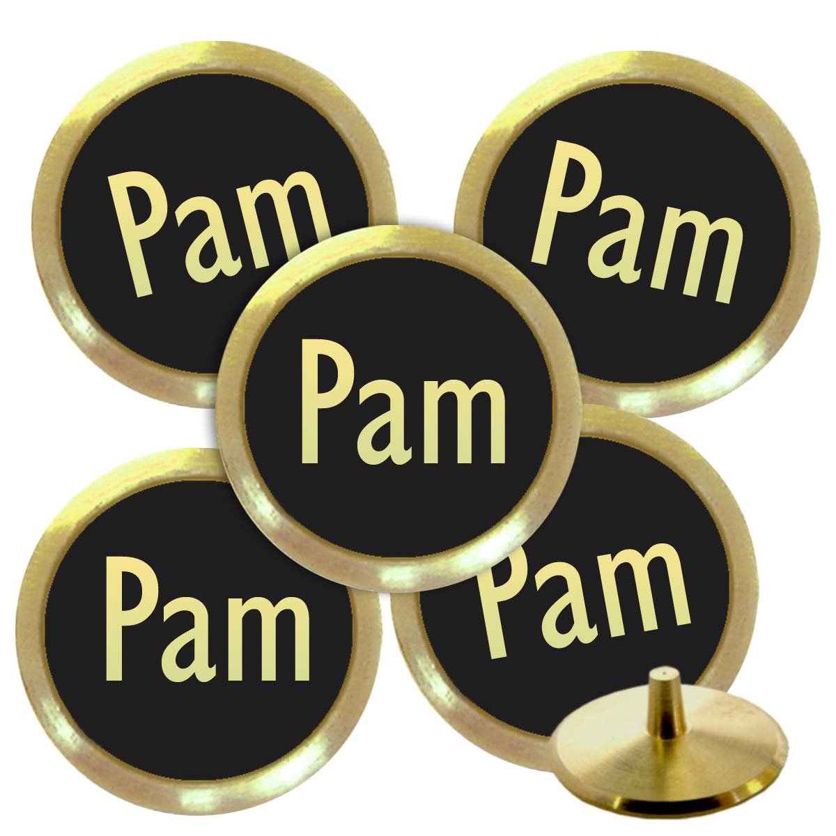Best Impressions Personalised Solid Brass Golf Ball Markers (Pam) — image 1