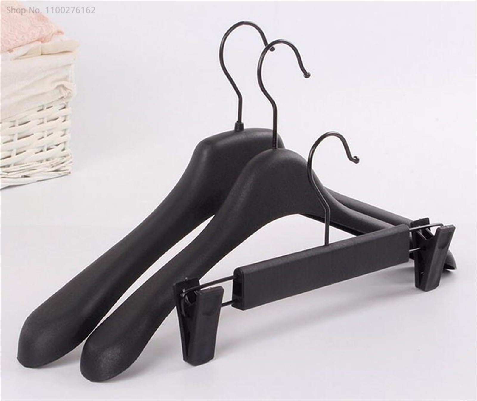 Kleiderbügel, 10 Stück, Schwarz, Dick, Breit, Aus Kunststoff, Kleiderbügel Für Mäntel, Jacken Und Pelze,Hanger for Man