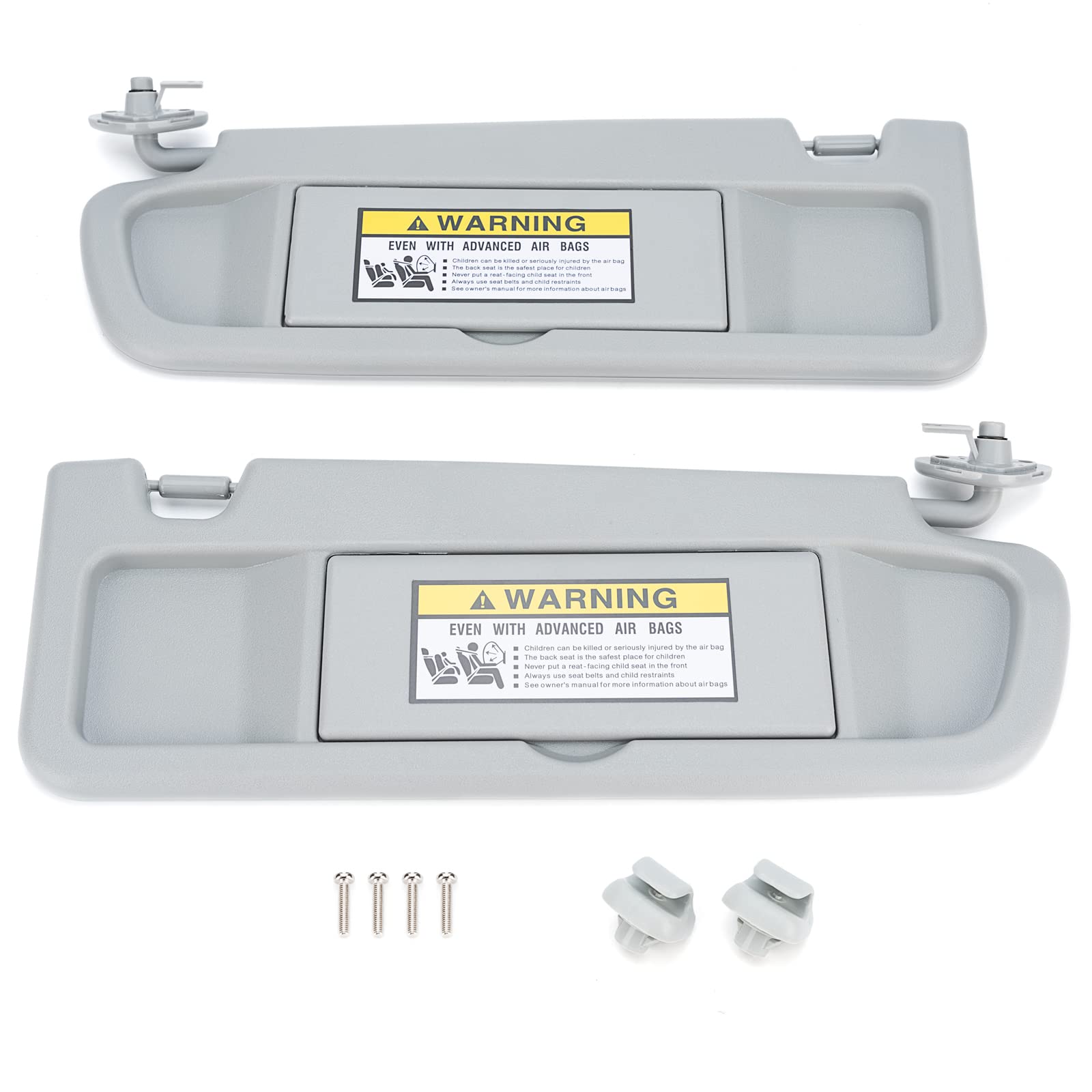 Left Driver & Right Passenger Side Sun Visor Compatible with Honda Civic 2006 2007 2008 2009 2010 2011 Replaces # 83280-SNA-A01ZC 83230-SNA-A01ZC (Gray)