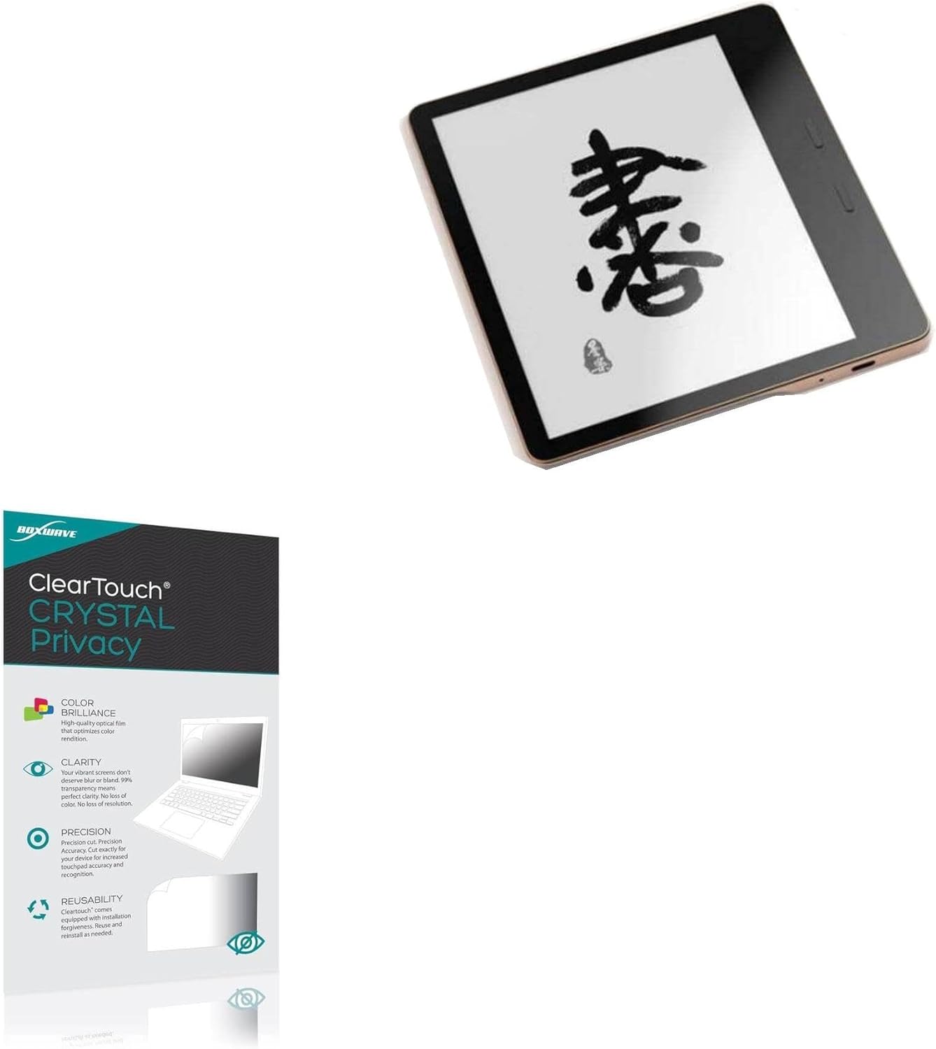 BoxWave Screen Protector Compatible with Xiaomi e-Reader (7 in) - ClearTouch Crystal Privacy (2-Pack), Privacy Screen Protector Flexible Film Clear