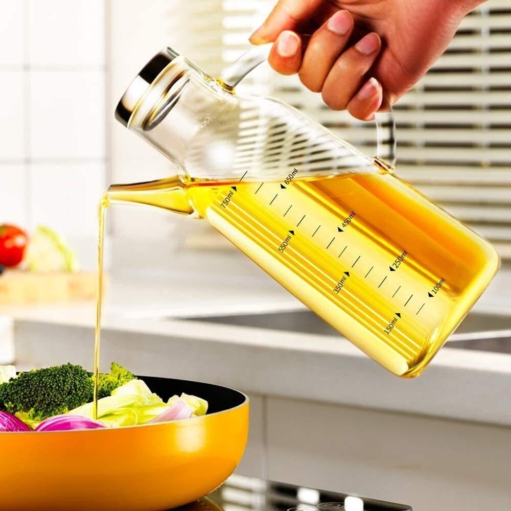 Aceitera y vinagrera Antigoteo Botellas de Aceite for Cocina, dispensador de Aceite de Oliva y Botella de vinagre (Size : 750ml)