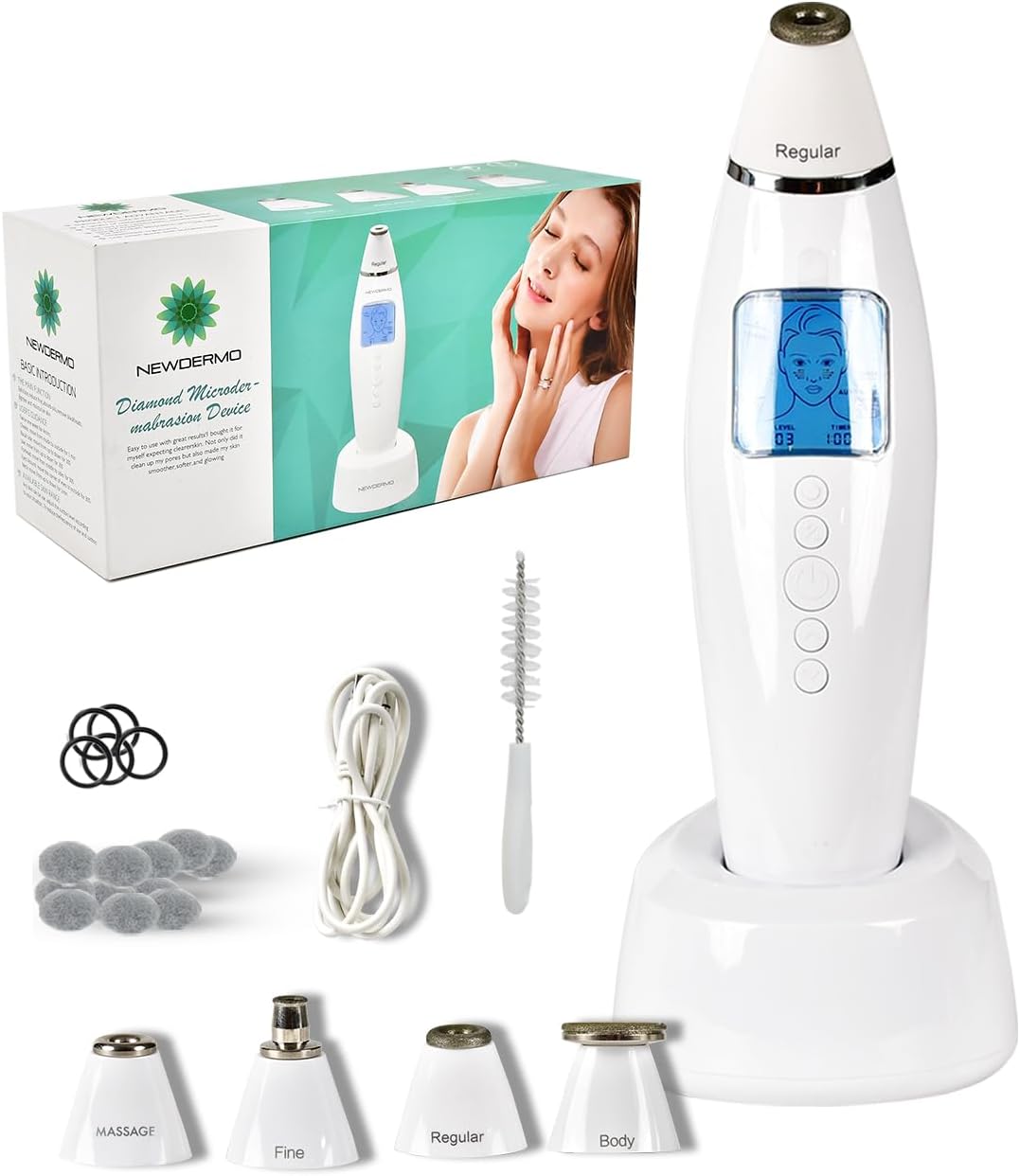 NEWDERMO Microdermabrasion Machine & Blackhead Remover Vacuum With