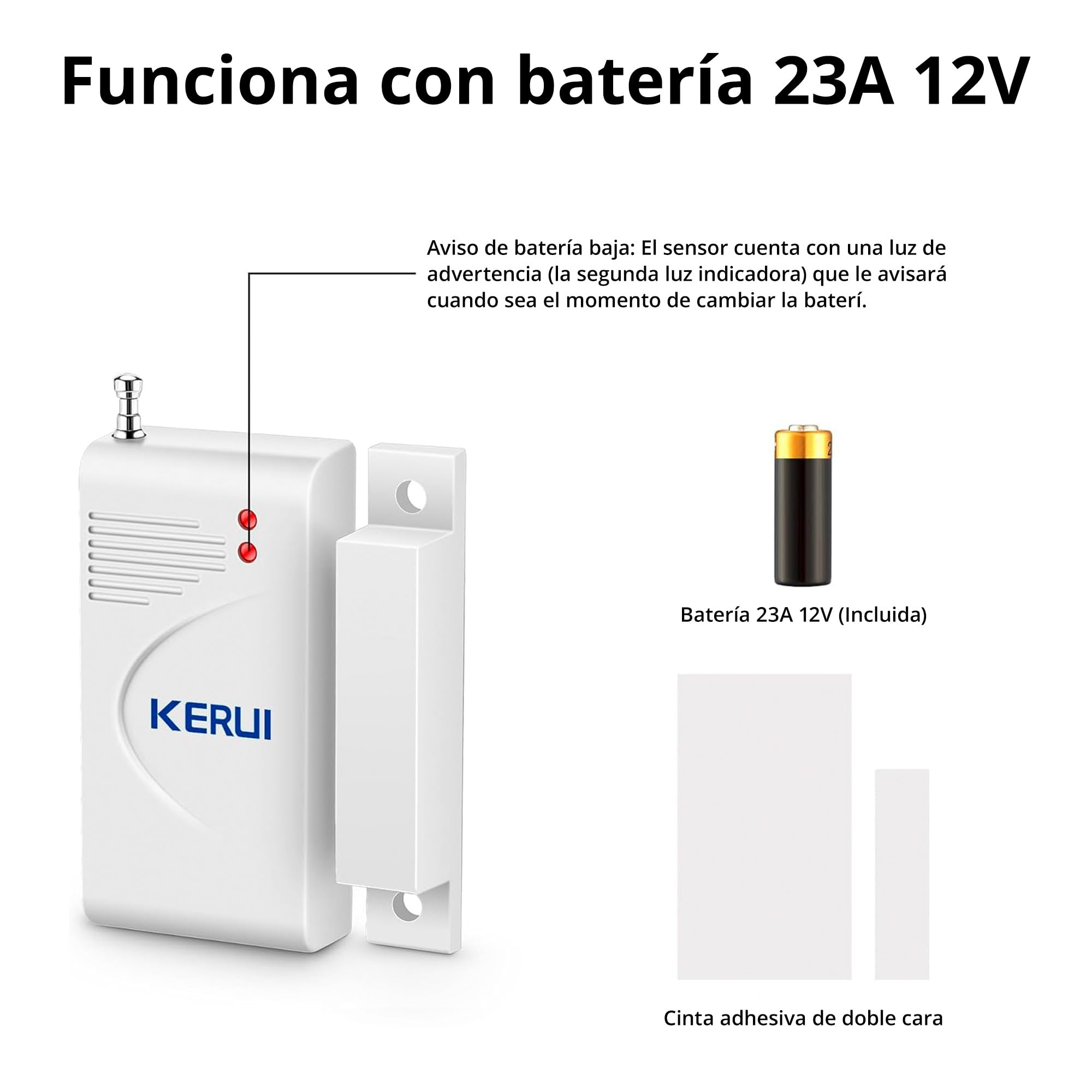 WiFi Alarmas Casa de 115dB, Sensor de Movimiento, Sensor de Puerta y Ventana y Sistema de Alarma de Seguridad con Control Remoto