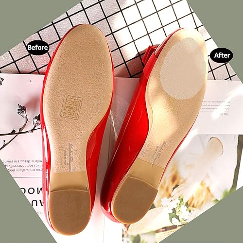 Miniatura 2 de Almohadillas antideslizantes para zapatos, empuñaduras autoadhesivas de goma antideslizantes para zapatos, suela protectora (transparente, 3 pares)