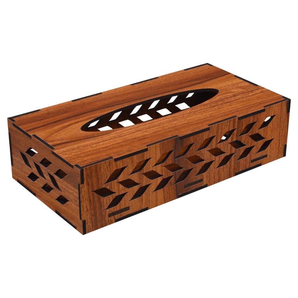 Deskart Wooden Tissue Paper Box | Refillable Facial Napkin Holder Stand with Tissue Paper Pack for Kitchen Dining Table, Resturant and Cafe (Rectangle) (B098LKRYQW) Amazon Price History, Amazon Price Tracker