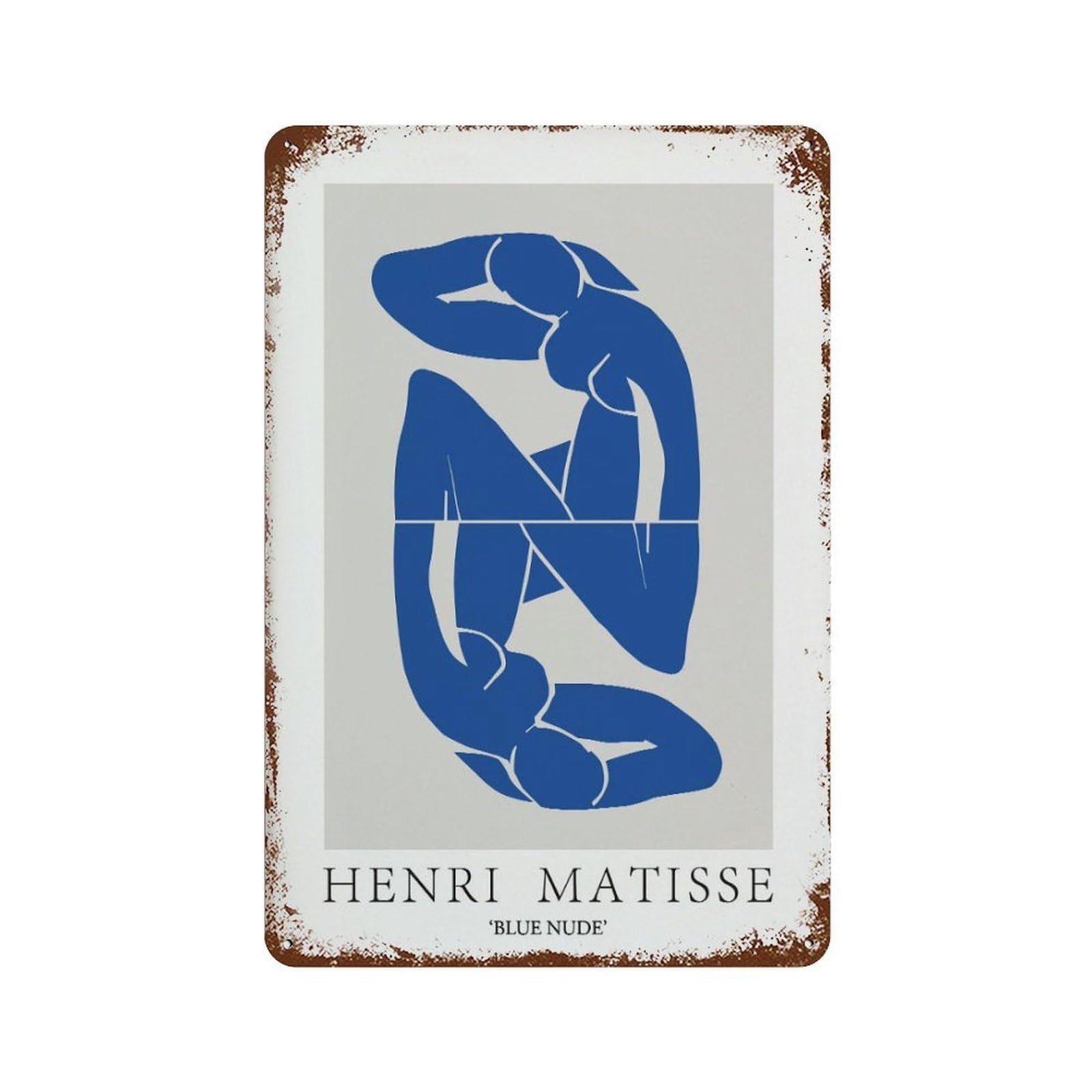 xiaoxiaoshen Henri Matisse Blue Nude Tate Modern Exhibition Wall Decor Art Metal Tin Poster Modern Home Decor Art Home Bar Shop Decorations Vintage Sign 30x20cm