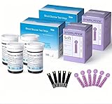 Blood Sugar Test Kit, 100 Universal Strips & 100 Sterile 30G Lancets, Fast Accurate Monitoring, Compatible with Blood Glucose Meters, Sealed Sterile Packaging for Medical Use