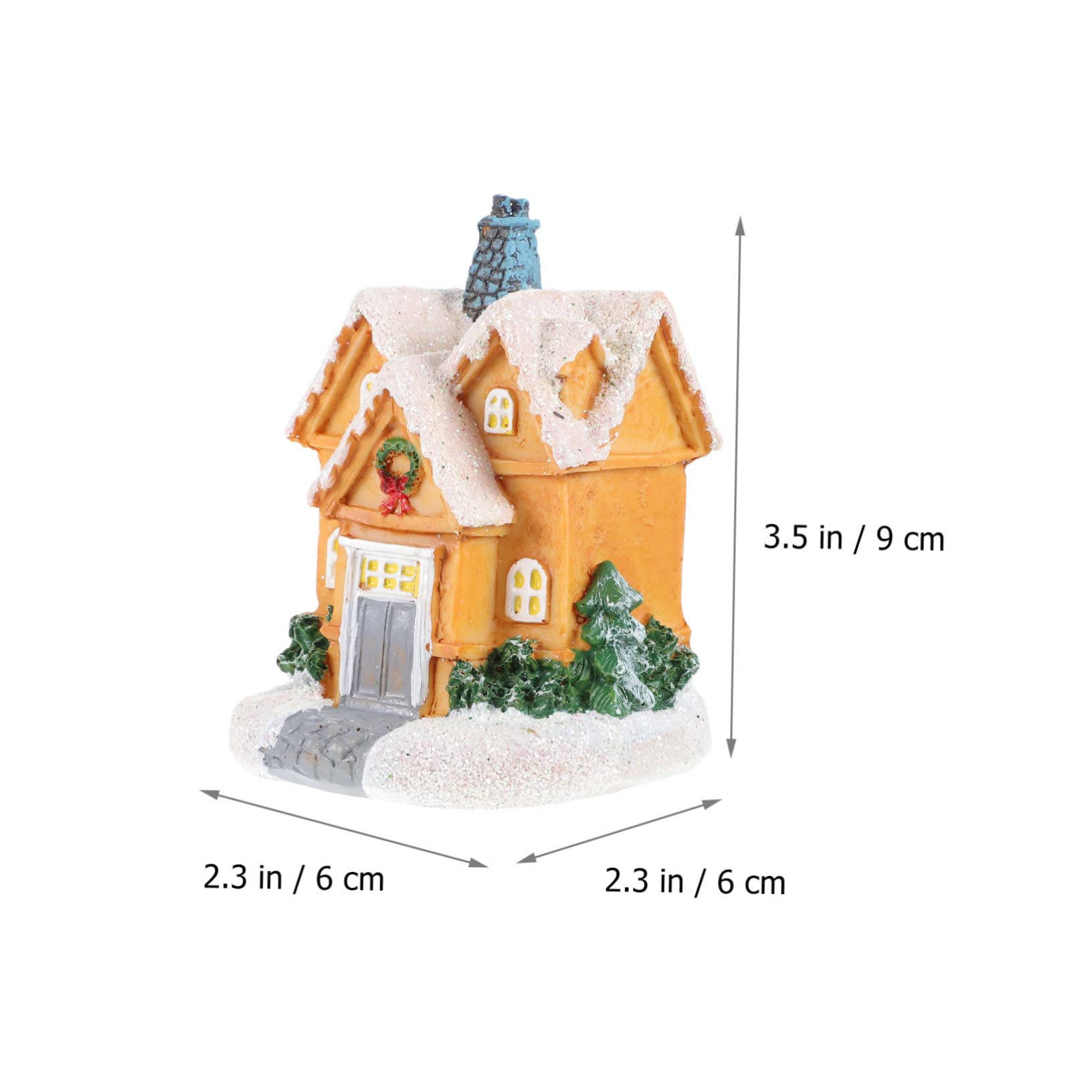 RORPOIR Miniature Led Resin House Decor for Christmas Village Gentle Lighting Smooth Texture for Home and Garden Holiday Atmosphere