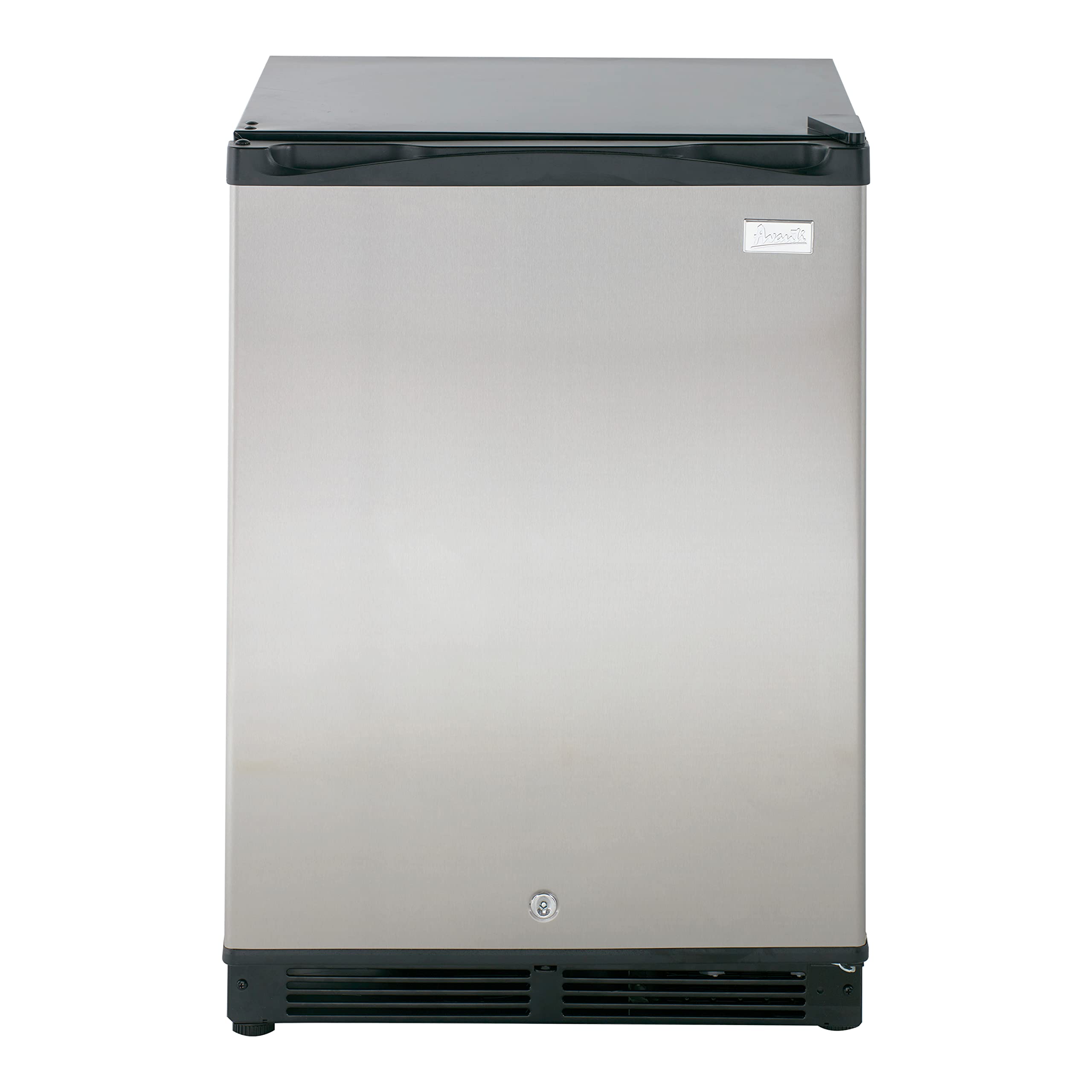 AR52T3SB Mini refrigerador compacto para oficina o dormitorio con puerta reversible con cerradura de seguridad, estantes de vidrio ajustables y control de temperatura y descongelación 7