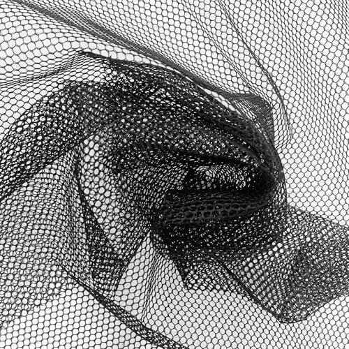 DONNA Deluxe Soft Weaving Net – Olive Oil + Vitamin E Treated Hair Net for Sew-In Weave, 17.5” x 26” Size, Fits Contour of Scalp, Triple Helix Structure for Strong Hold & Natural Look, Black