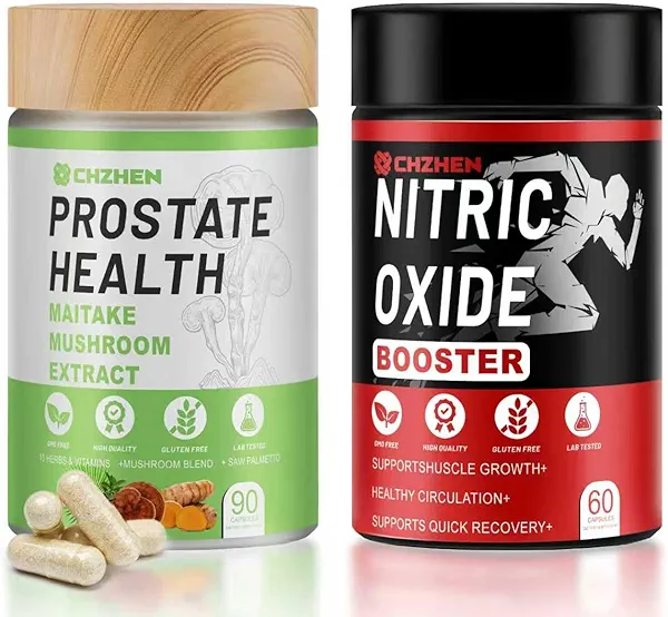 Prostate Health Support Supplement – Saw Palmetto, Turmeric, L-Arginine, L-Citrulline – 180 Capsule Combo (1)