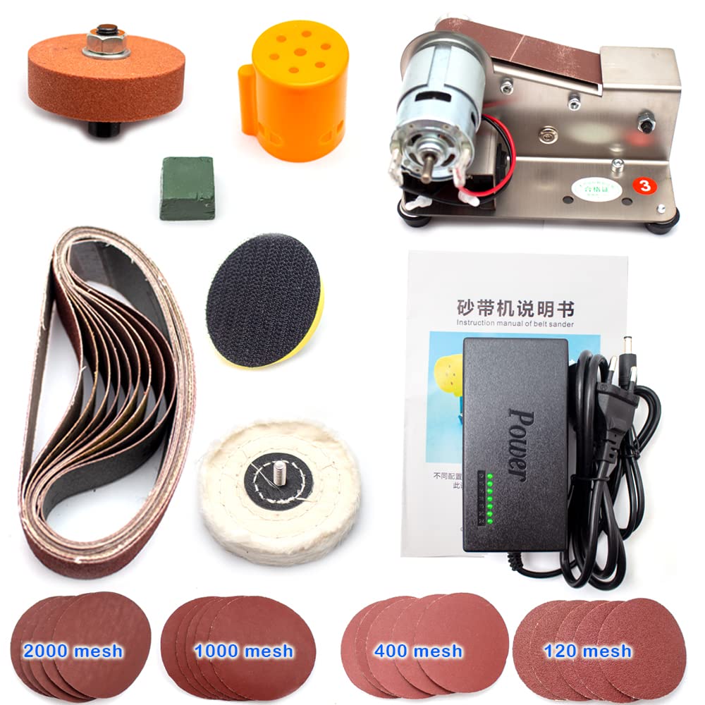 Mini Lijadora De Banda Eléctrica Multifuncional De 100-240v, Pulidora Diy, Afiladora De Muela, Afilador De Cuchillos De ángulo Fijo