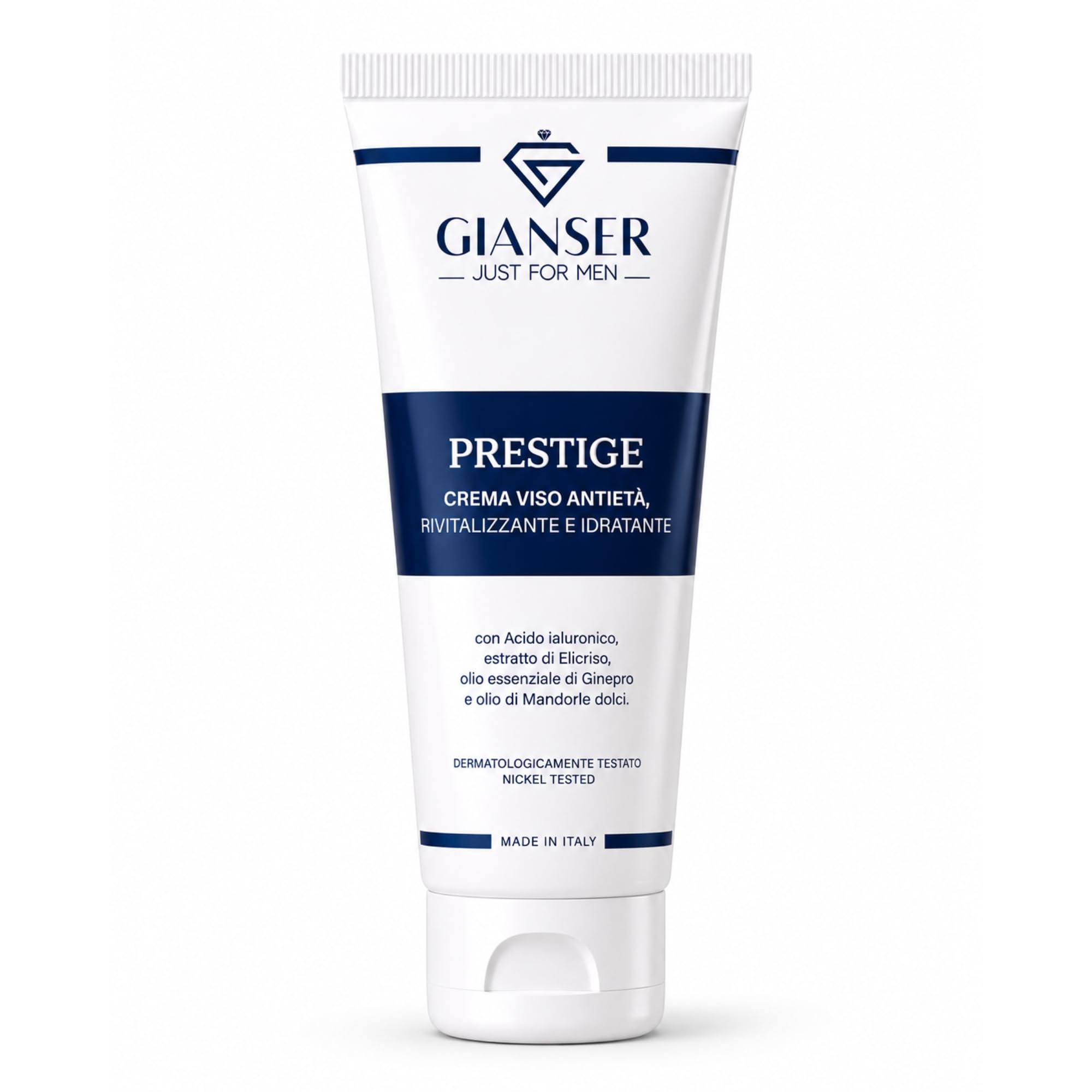 Crème Visage Anti-Âge 24H Bio-Vegan Homme | Soin Fermeté & Anti-Sébum à l'Acide Hyaluronique, Argan et Hélichryse | Peaux Matures & Mixtes | 50ml