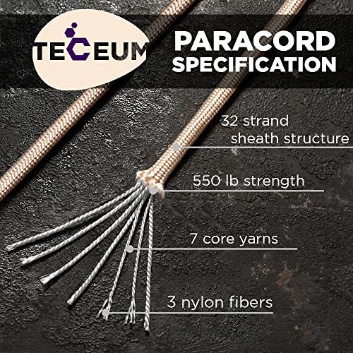 49% Off TECEUM 5/32" Paracord Rope - 50ft to 1000ft