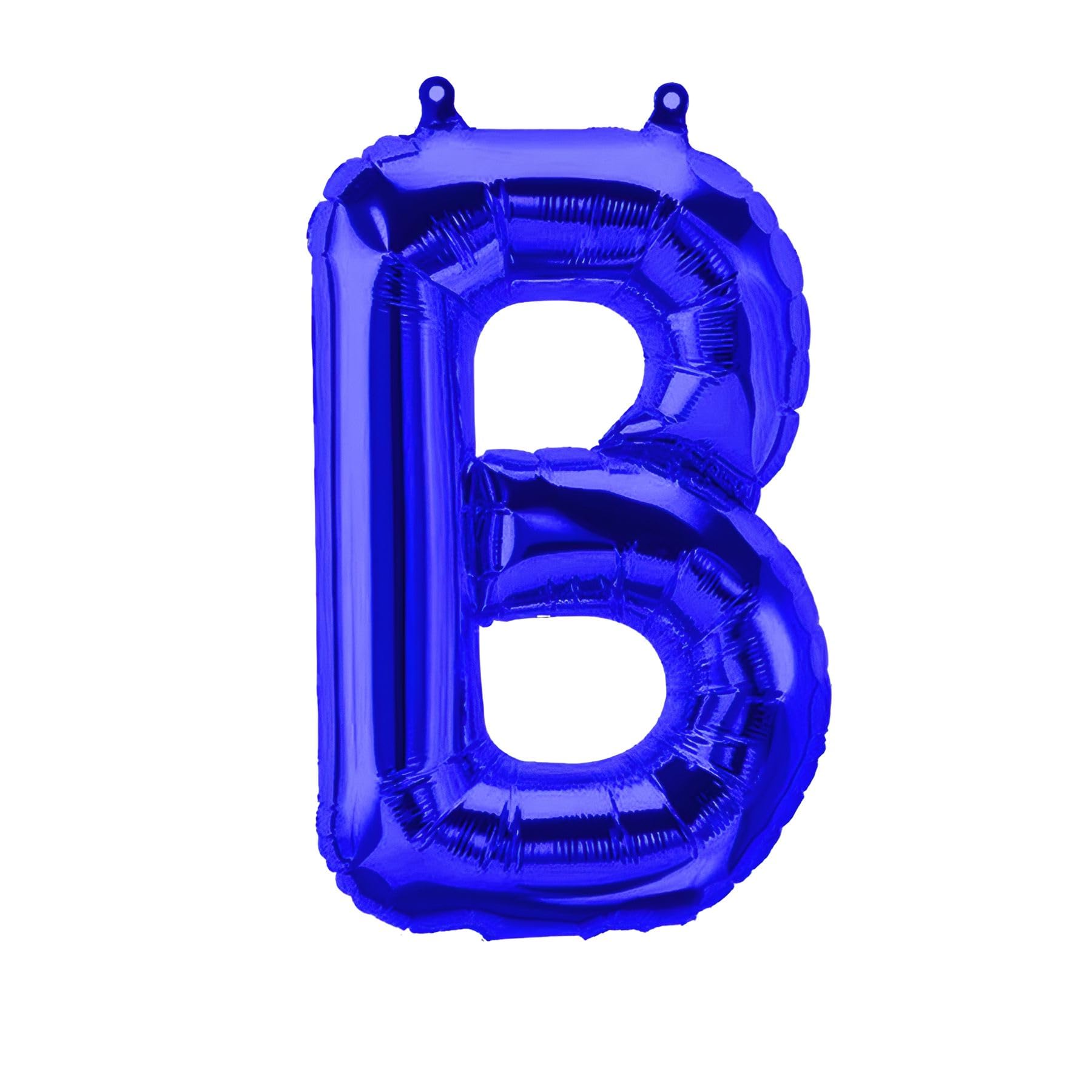 Foil Balloons Letters Blue - 40/80/100 cm for Birthday Wedding Party Decoration Happy Birthday JGA Gift Balloon Graduation Giant Balloon ABI Large XXL Small Mini Pink Boys 40 cm - B) — image 1
