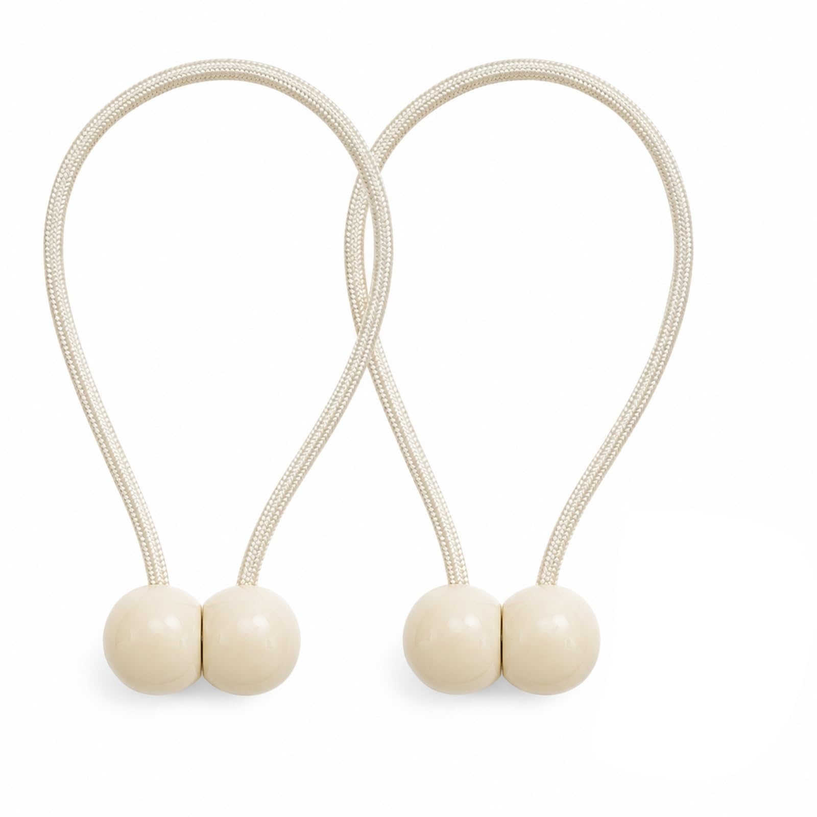 Essmoko Beige Curtain Tiebacks Waterproof Magnetic Curtain Ties 40Cm Acrylic Curtain Fixer For Wet Environments Such As Bathrooms