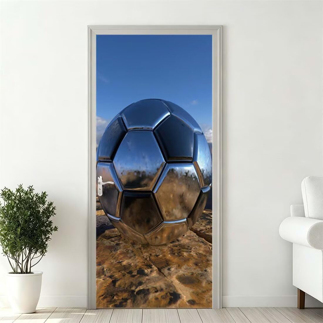 3D Door Stickers Murals Self Adhesive Door Sticker 86x200cm/33.9"x78.7"