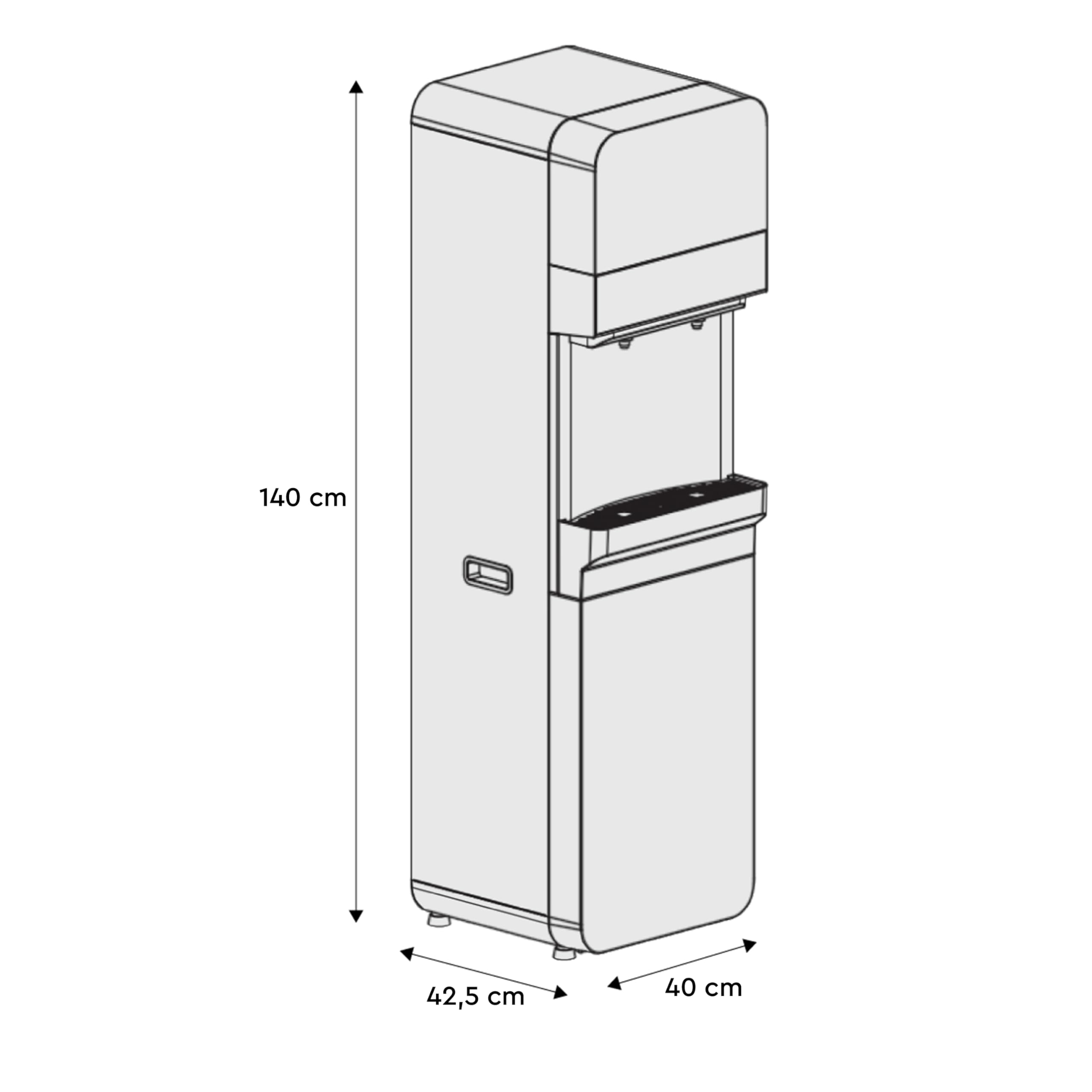 Aqmos Drinking Standup Wasserspender mit Festwasseranschluss – Osmose-Wasserspender für kaltes, heißes & sprudelndes Wasser | 5-Stufen-Filtration mit UV-Sterilisation | Touchdisplay, Schwarz