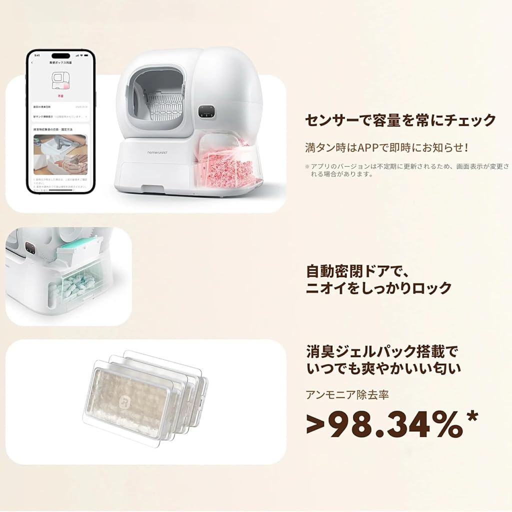Amazon | 猫 トイレ 猫 自動トイレ 大容量 スマート機能搭載/多頭飼い