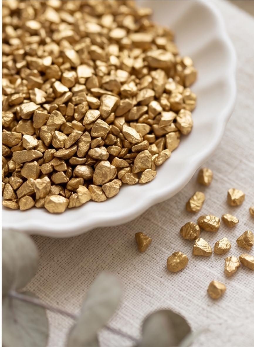 Innovative Crystal Crushed Golden Polished Glass for Resin Art & Crafts (1MM to 3MM, 950G) (Gold 3 X 6)-image-21