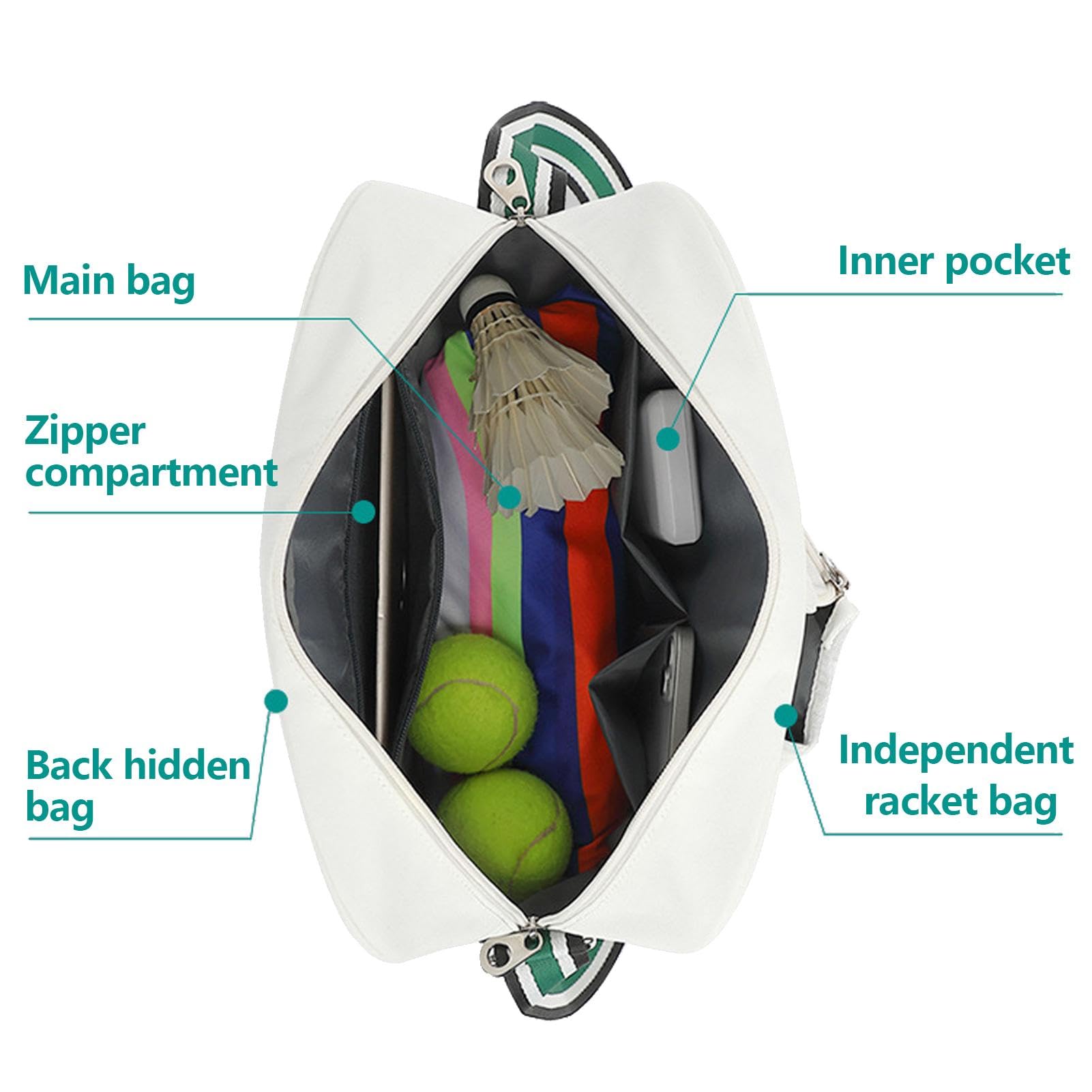 Sac De Tennis Fockety – Néoprène Imperméable, Compartiment Chaussures, Porte-gobelet Isotherme, Bandoulière – Pour Homme/femme