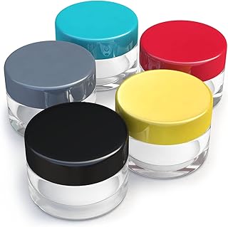 10 ml Tiny Travel Jars with Lids - Travel Cream Jars, Small Containers for Lotion, Cosmetic, Cream, Makeup Sample Containers - Mini Sugar Scrub Containers Body Butter Jars Small Travel Size Containers