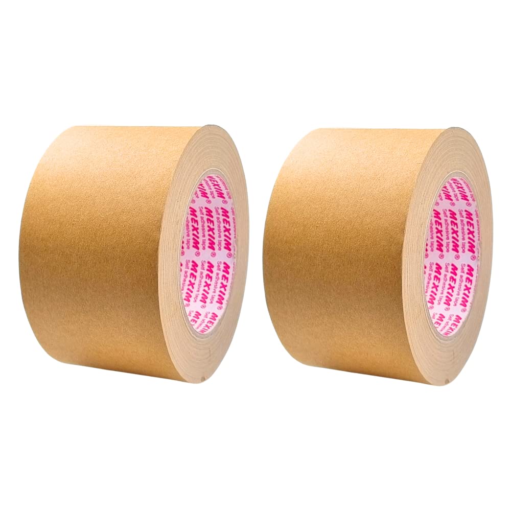 Ecosattva Eco friendly Self Adhesive Kraft Paper Tapes, Strong Paper & Adhesive for Box Packaging (72 mm x 50 meters) (Pack of 2, Brown) (B0BS9NZ53Z) Amazon Price History, Amazon Price Tracker