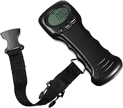 Balança De Bagagem De Pesca Kit De Pesca Balança Portátil Pequeno Digital Balan?a De Peso De Bagagem Portátil Balança Pesca Viagem Escala De Gancho Plástico Cristal Líquido