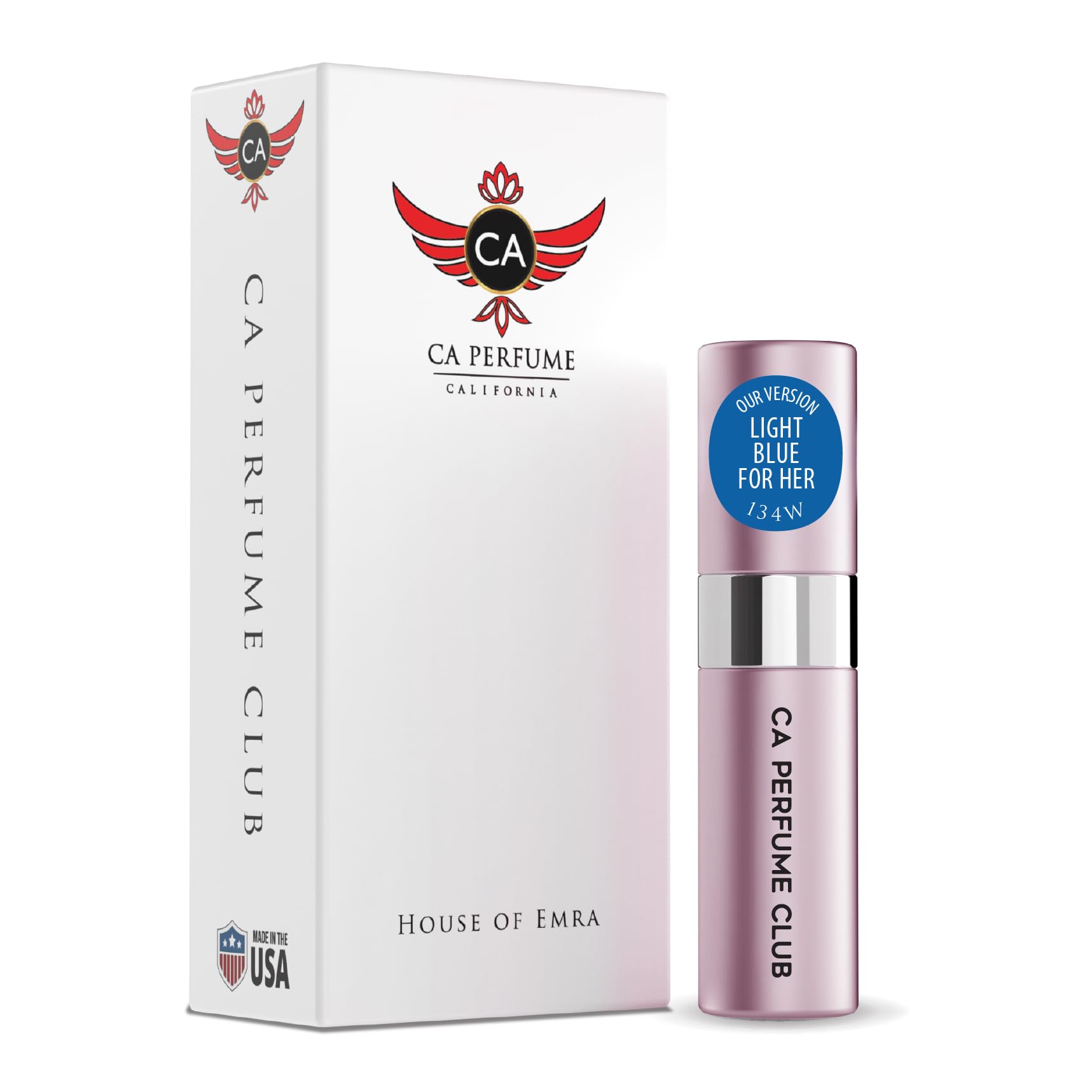 Impression of Light Blue For Her for Women Floral Fruity Scent Long Lasting Perfumes for Women Eau De Parfum Travel Size Refillable Atomizer Spray 0.27 Fl Oz 8ml