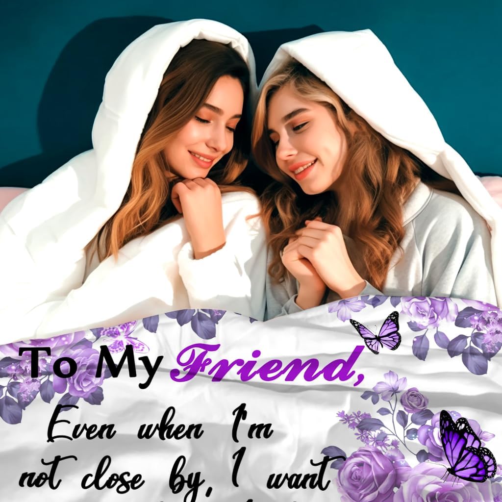 Best Friend Blanket Gifts from Bestie Sister Friendship Gifts Flannel Throw Blankets for Birthday/Mothers Day/Christmas 50"X40" - Image 3