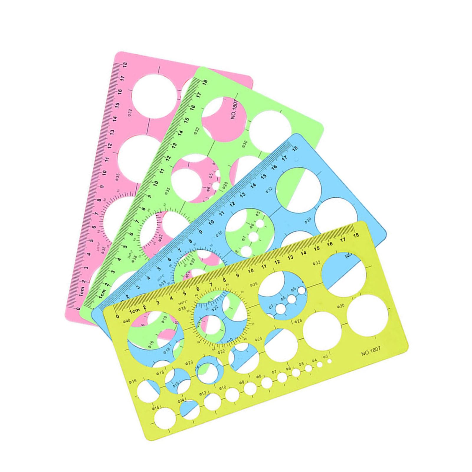 Kreise Schablone Kreise Lineal Zeichnen Lineal Werkzeug Geometrie Schablonen für Gebäude Schalung Zeichnungsvorlagen Messschablone Schulbedarf