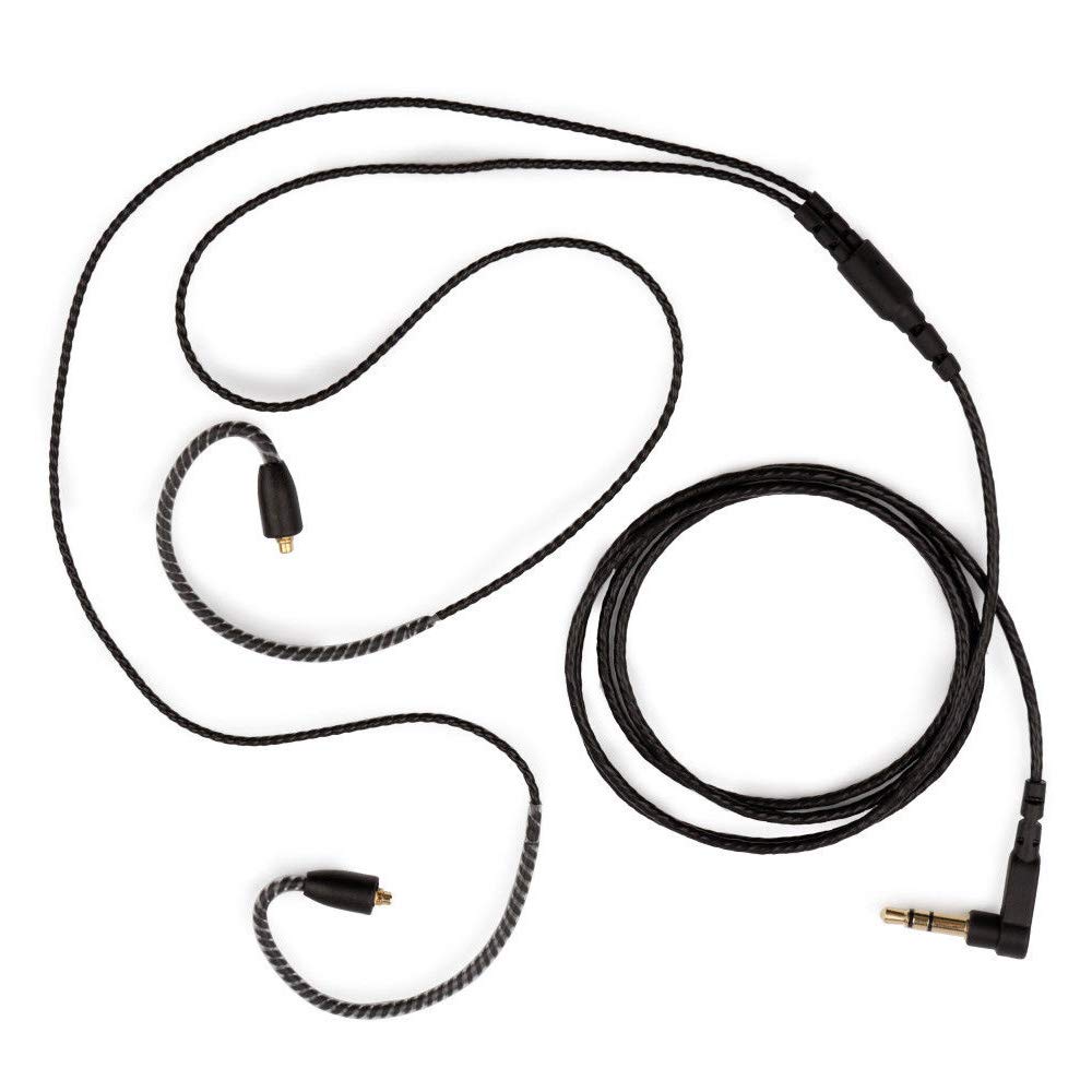 Kopfhörer-Verlängerungskabel MMCX Audiokabel 3,5 mm Stecker kompatibel mit Shure SE215 SE315 SE846 schwarz