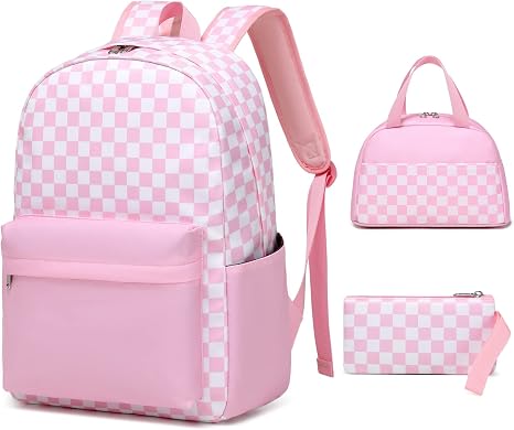 Sunborls Daisy Backpack Set For Girls - Lightweight School Bookbag With Lunch Box & Pencil Case