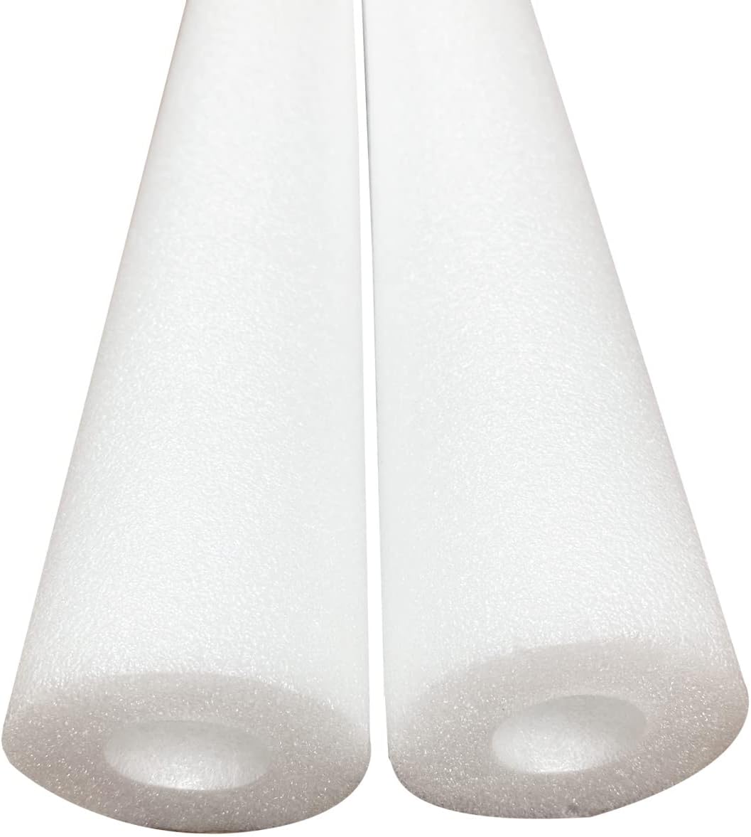 Pool Noodles 46 Inch Hollow Foam Swim Noodle for Kids Pool Floating DIY Crafts white two pack