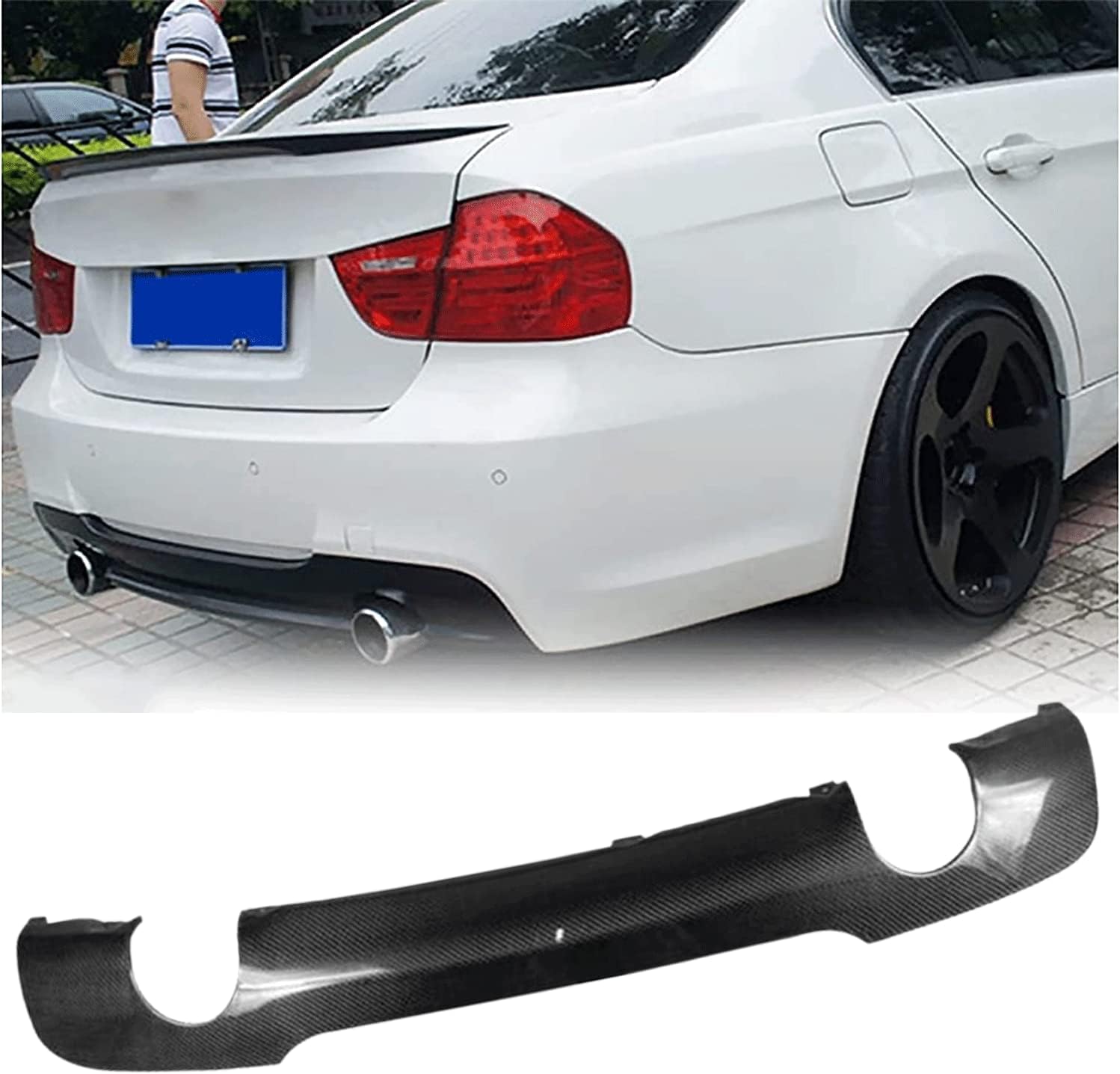 Amazon.com: Jun-Star E90 Rear Bumper Diffuser Fits for BMW 3 Series E90 ...