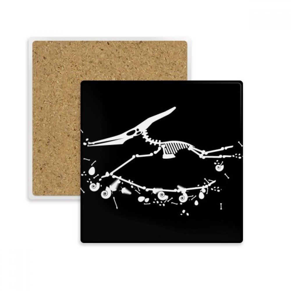 Dessous de verre dinosaure absorbants pour un apéritif original - Set de 2 dessous de tasse en pierre
