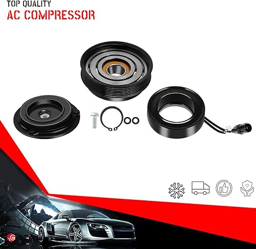 Miniatura 2 de CCIYU Embrague del compresor de CA para el coche 2001 2002 2003 2004 2005-2006 para Hyundai Santa Fe 2.7L Aire acondicionado compresor embrague para