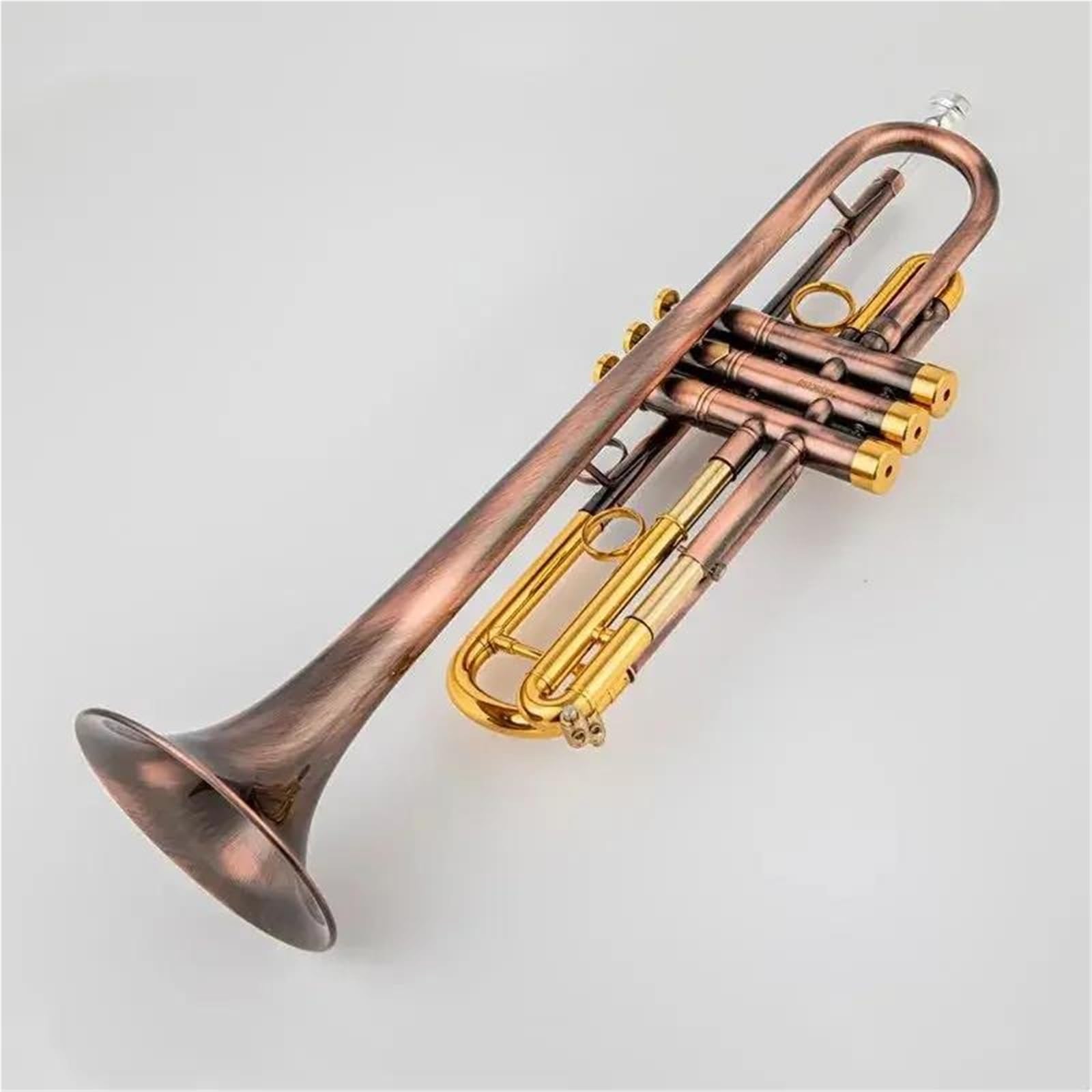 Zestaw instrumentów dętych blaszanych trąbka Trąbka Bb Złoty Klucz Instrument Z Futerałem